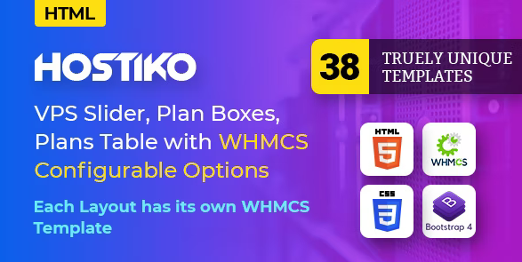 Hostiko  Hosting HTML & WHMCS Template With Isometric Design