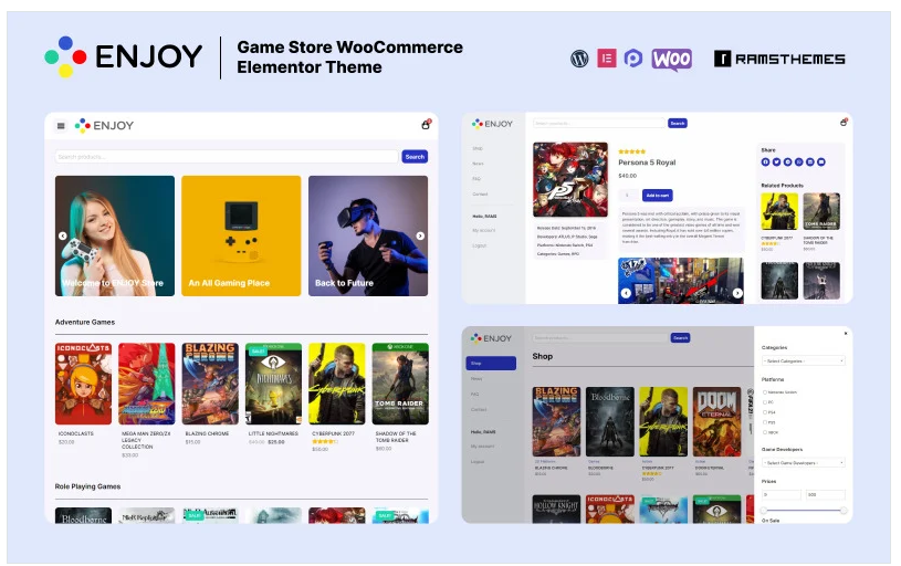 ENJOY  Game Store WooCommerce Theme