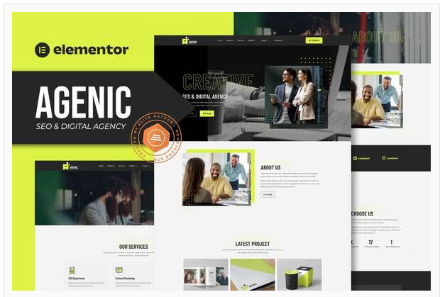 Agenic  Creative SEO & Digital Agency Elementor Template Kit