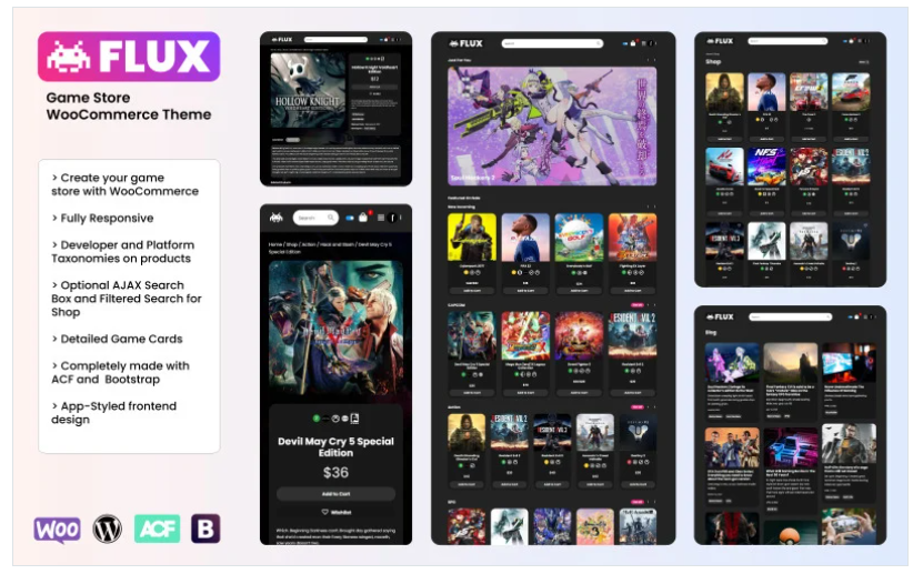 FLUX – Game Store WooCommerce Theme download