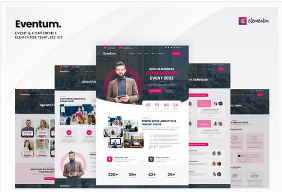 Eventum – Event & Conference Elementor Template Kit download