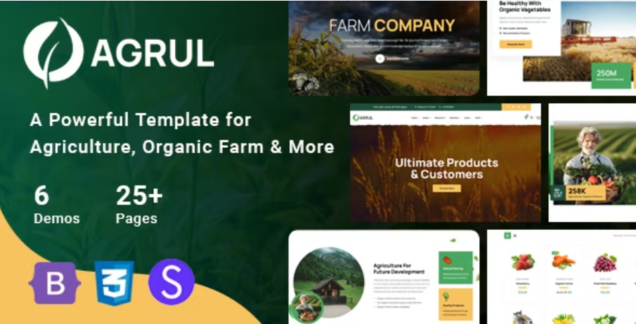 Agrul  Organic Farm Agriculture Template