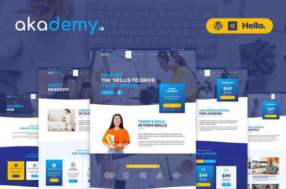 Akademy  Online Courses Elementor Template Kit