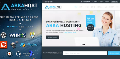 Arka Host WHMCS Hosting, Shop & Corporate Theme 5.3