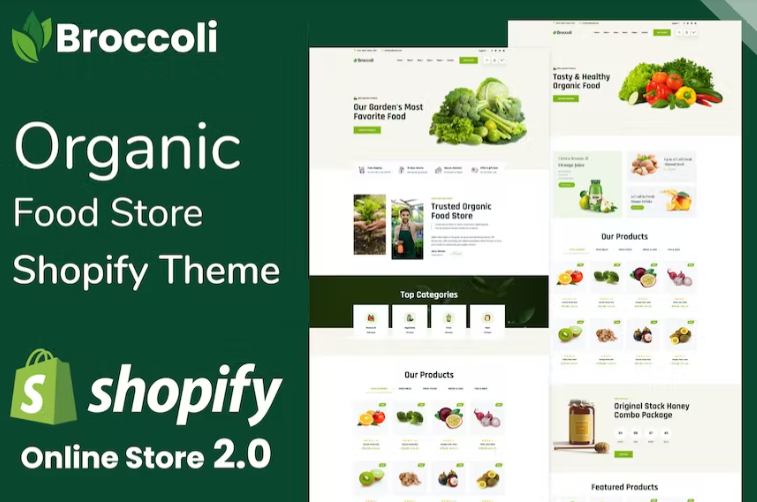 Broccoli  Organic Food Store Shopify Theme OS 2.0