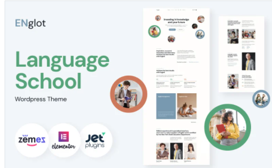 Englot  Clean Language Course WordPress Theme