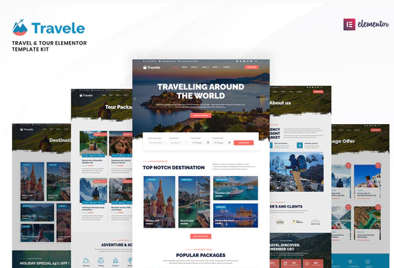 Travele – Travel & Tour Agency Elementor Template Kit download